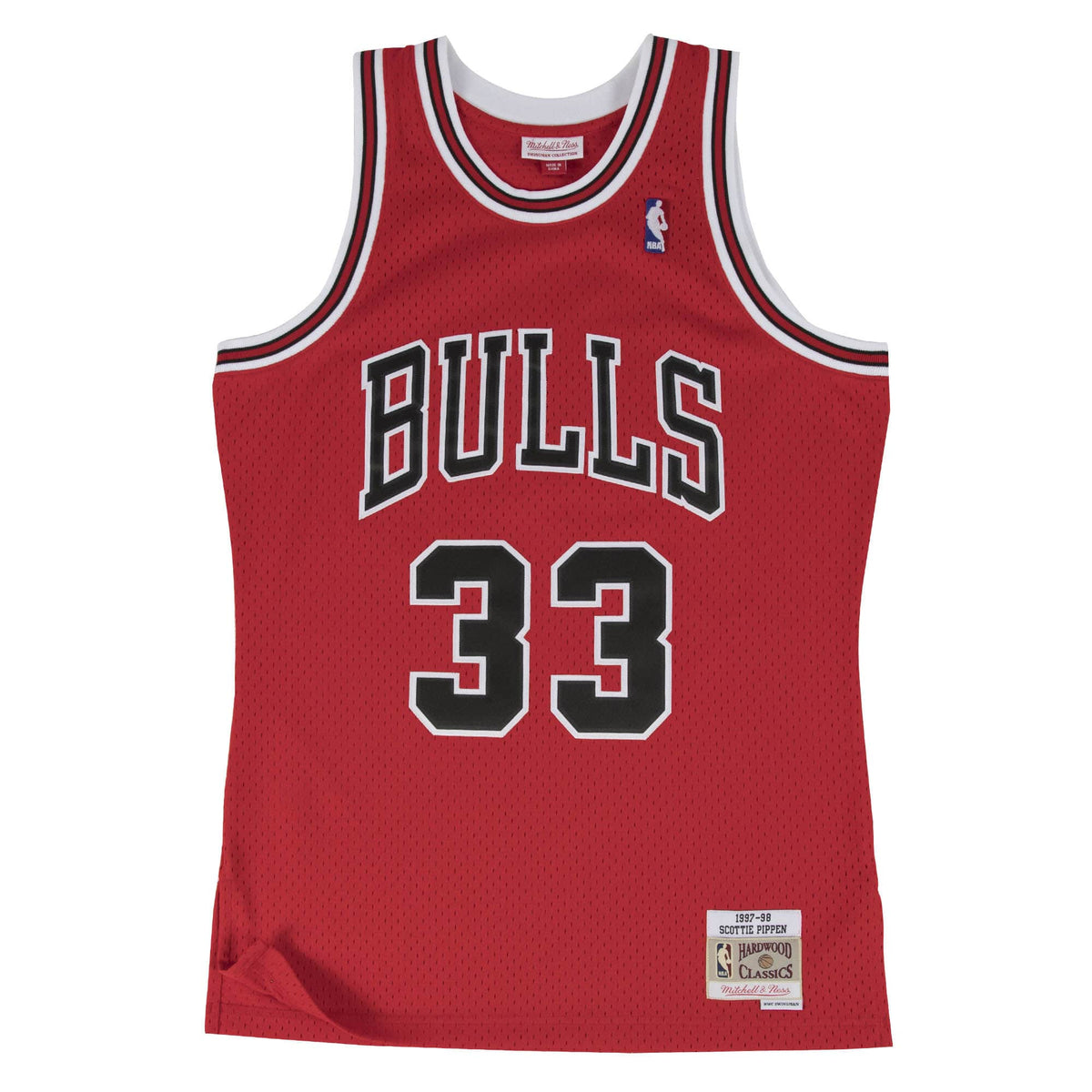 Swingman Jersey Chicago Bulls Road 1997-98 Scottie Pippen - Red