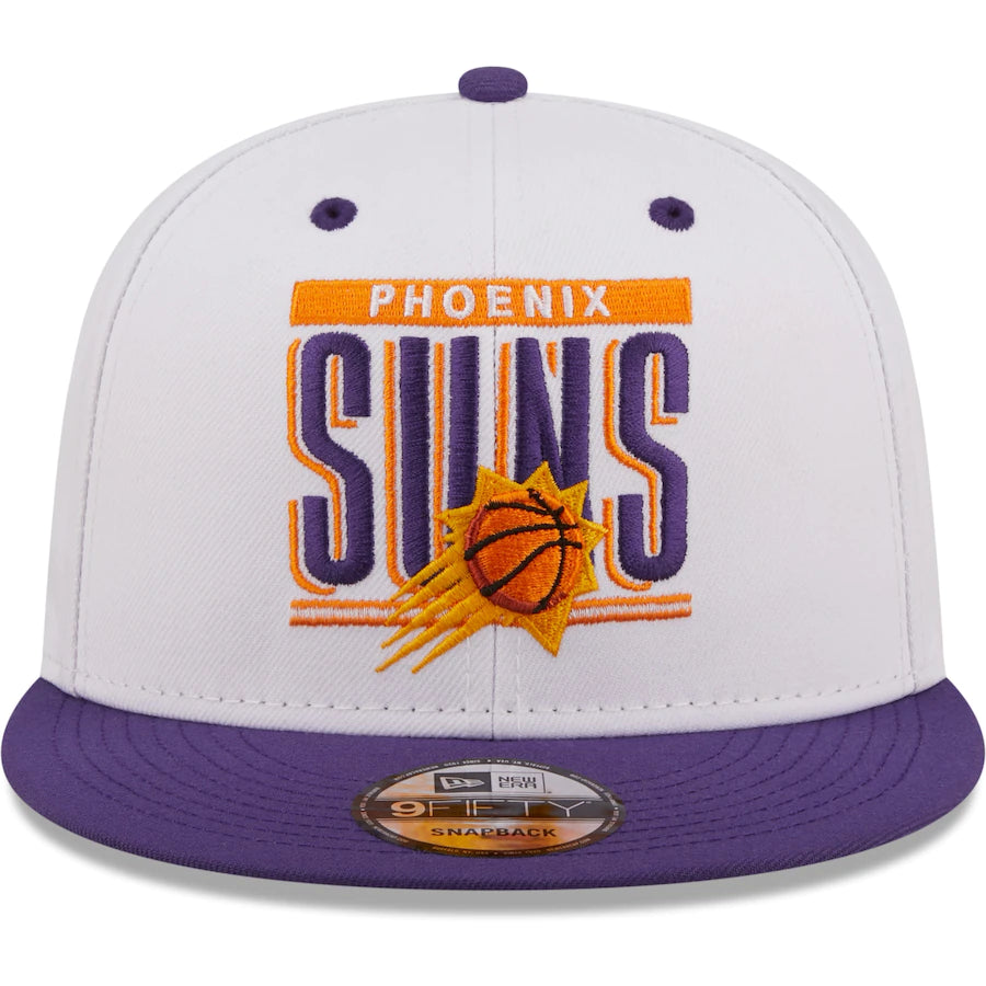 Phoenix Suns New Era Retro Title 9FIFTY Snapback Hat - White/Purple