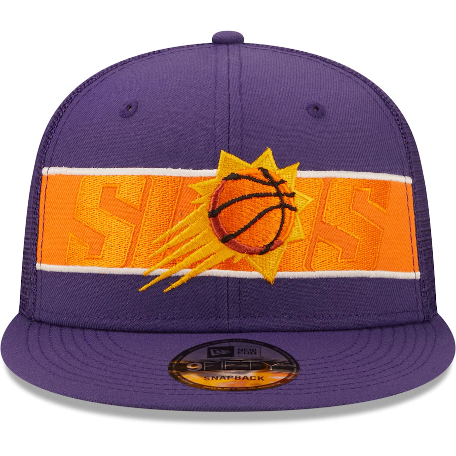 Phoenix Suns New Era Tonal Band Trucker 9FIFTY Snapback Hat - Purple