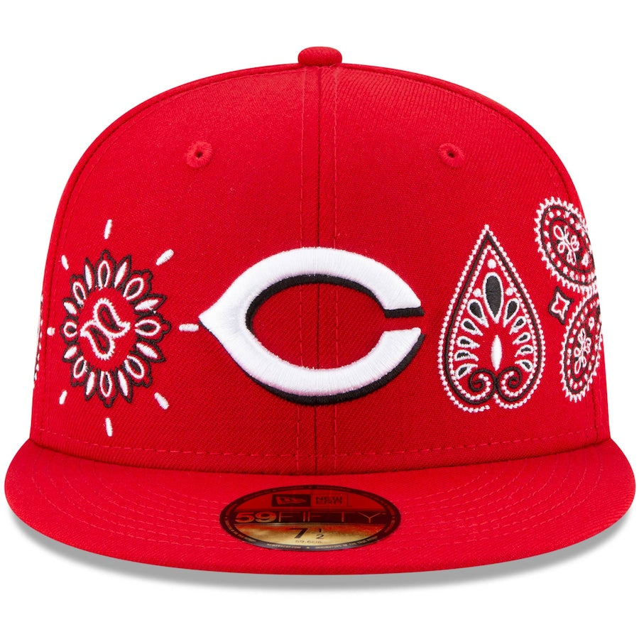 Cincinnati Reds New Era Paisley 59FIFTY Fitted Hat - Red