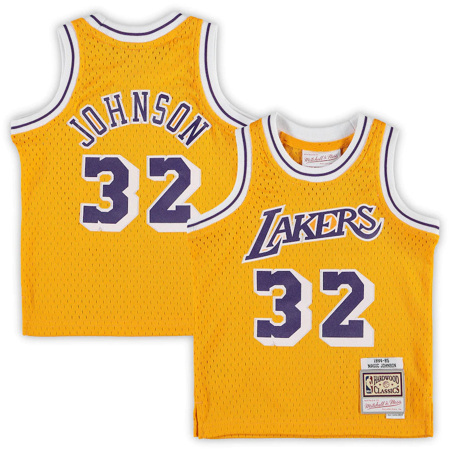 Kids Los Angeles Lakers Magic Johnson 1984-85 Gold Jersey