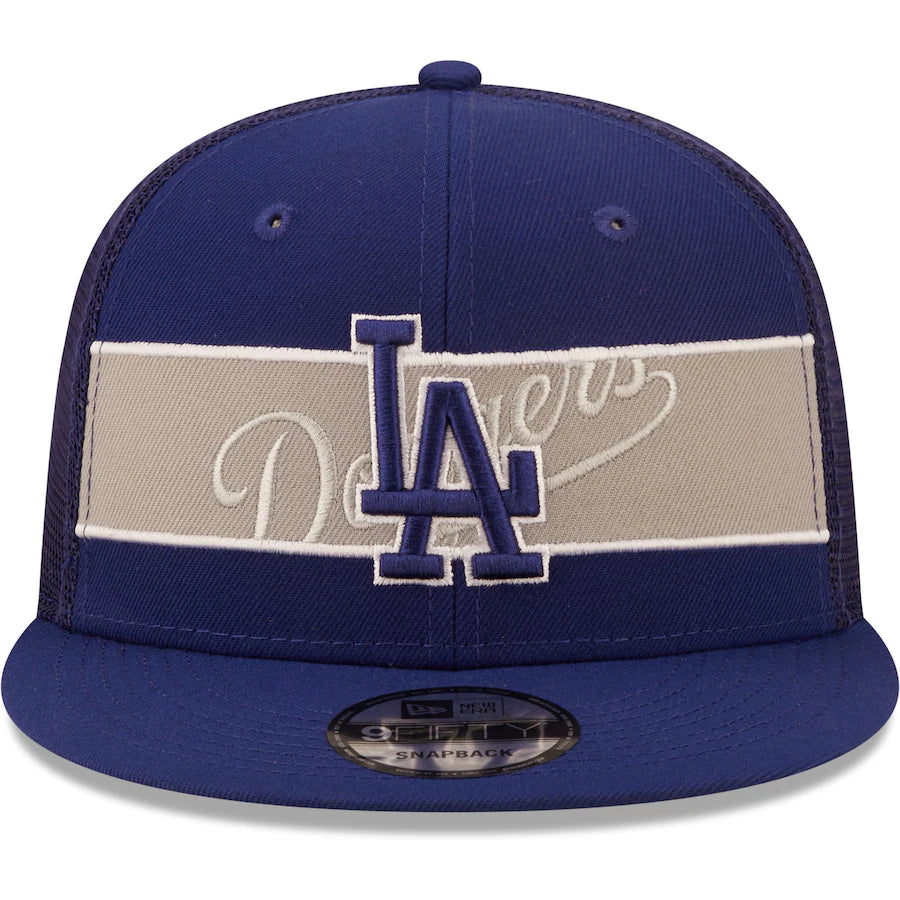 Los Angeles Dodgers New Era Tonal Band Trucker 9FIFTY Snapback Hat - Royal