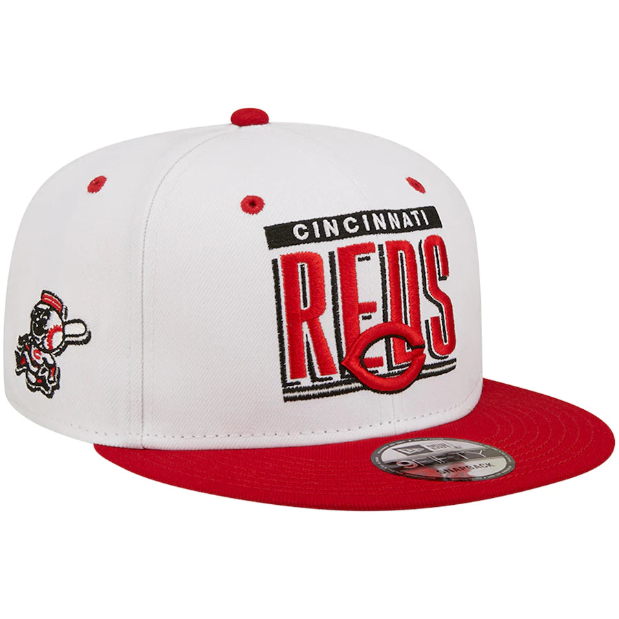 Cincinnati Reds New Era White/Red Crest 9FIFTY Snapback Hat