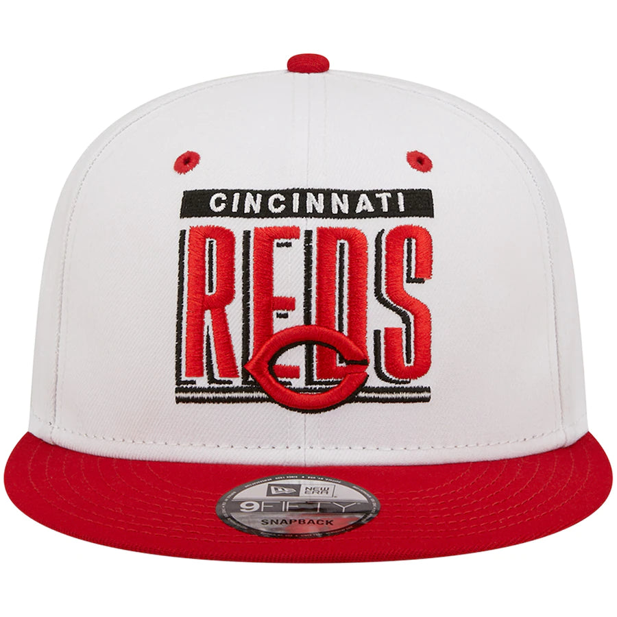 Cincinnati Reds New Era Retro Title 9FIFTY Snapback Hat - White/Red