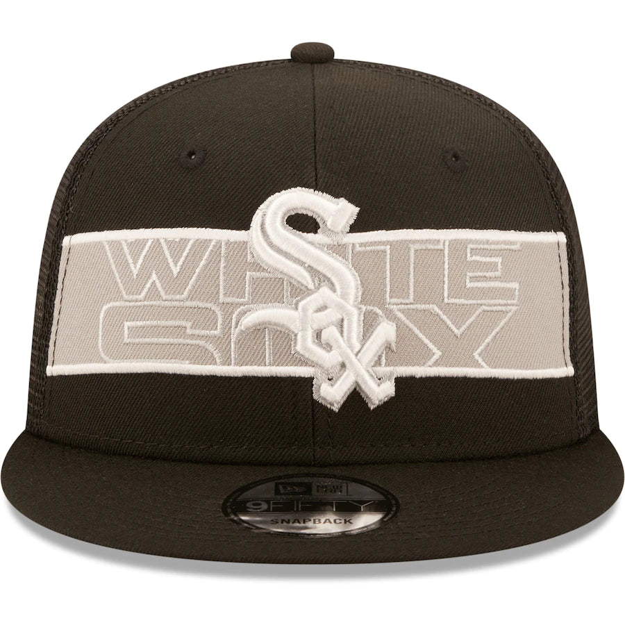 Chicago White Sox New Era Tonal Band Trucker 9FIFTY Snapback Hat - Black