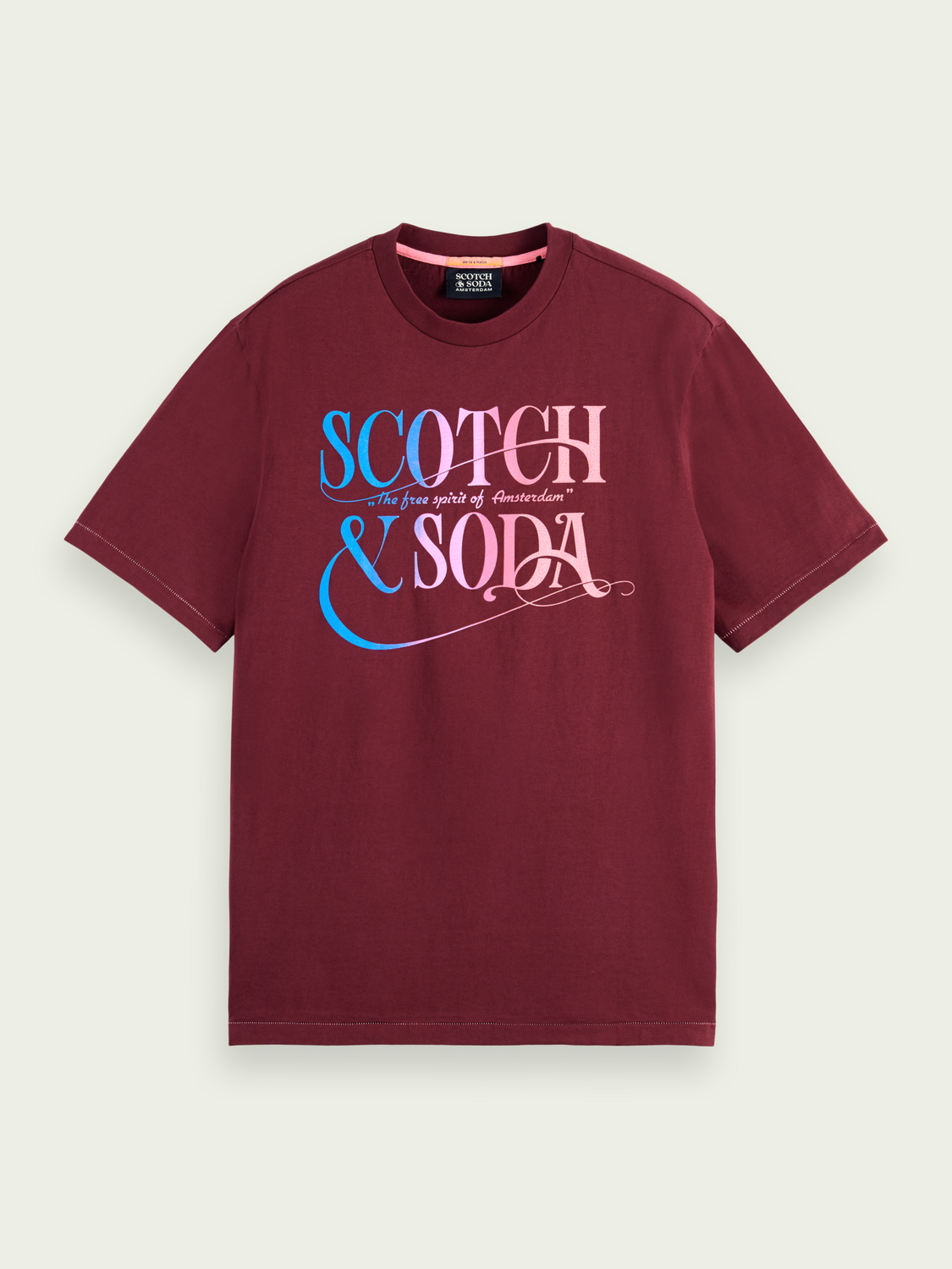 Scotch & Soda - Free Spirit T-shirt - Bordeaux